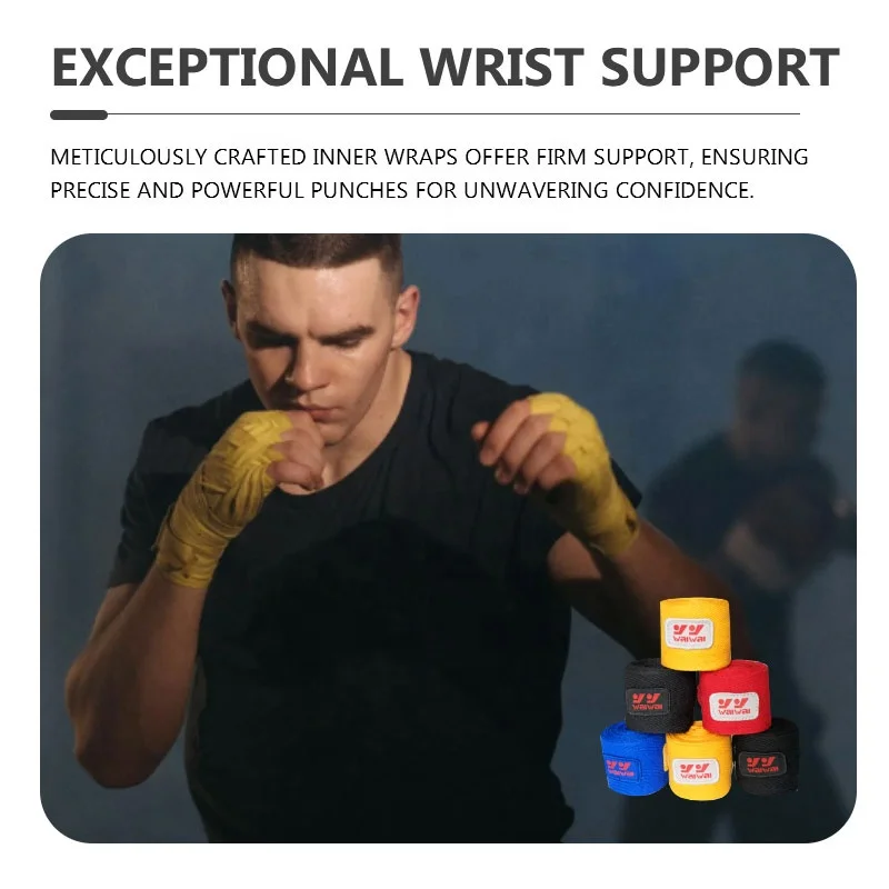 Accept Custom Length Gym Use Boxing Bandage Hand Wraps for Weightlifting Use