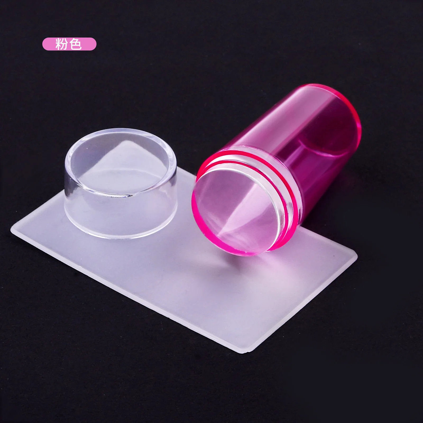 Jelly Silicone Nail Art Stamping Kit Manicure Plate Stamp Color French Nail Scraper Nail Stamping Tool Stamper