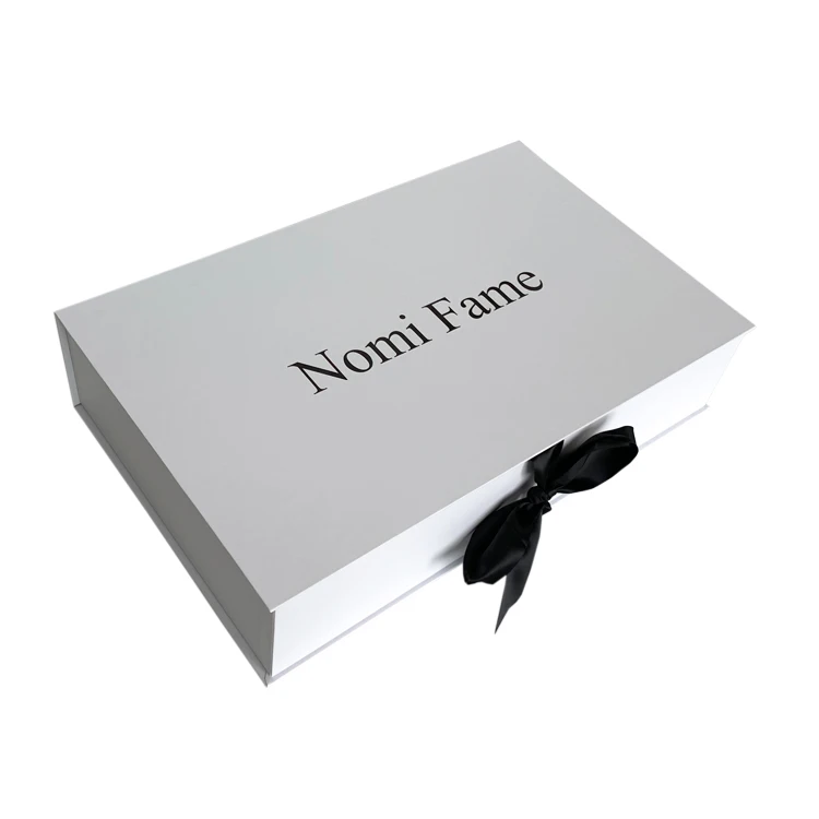 
Hair Packaging Boxes Luxury Custom Cardboard Gift Paper Packaging Luxury Apparel Boxes White Wig Storange Container With Ribbon 
