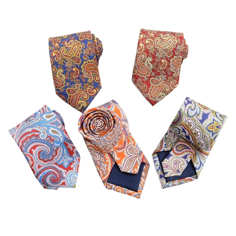 Hamocigia Men Digital Print Handmade Luxury Custom Pure Silk Tie