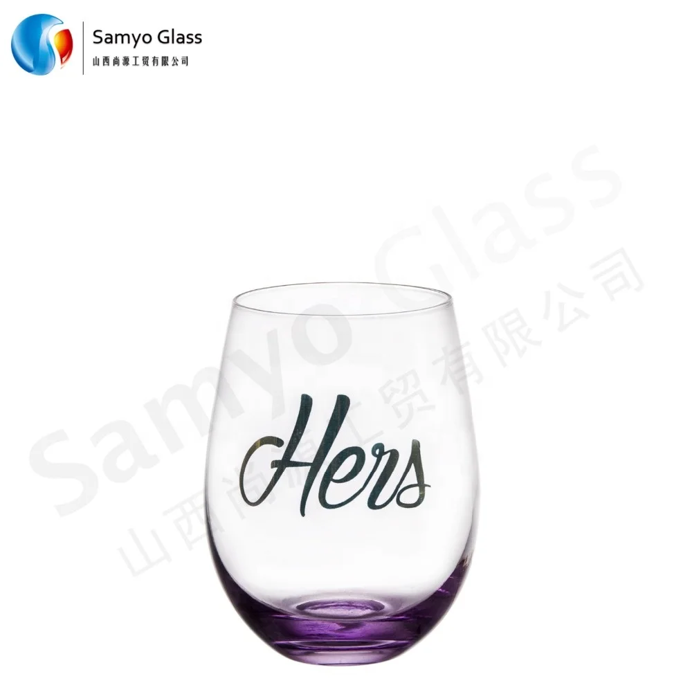 Samyos China Manufacturer Unique Products 2018 Stemless Wine Glass Tumbler Cups
