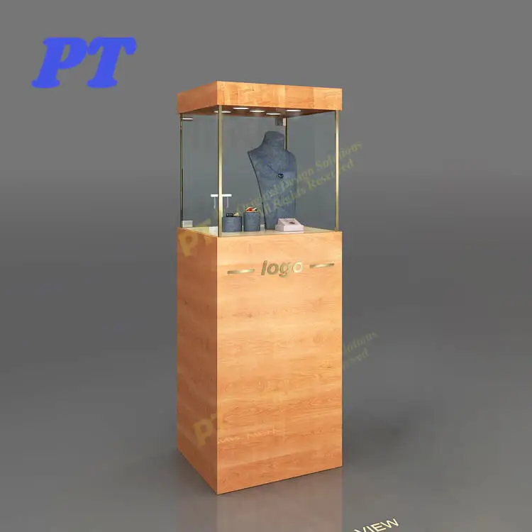 2 Layers Cabinets Floor Tall Stand Metal Light Display Pedestal Gold