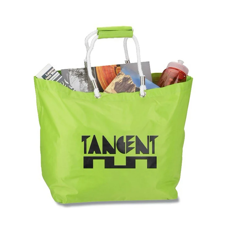 nylon rope handle bag with color wraps