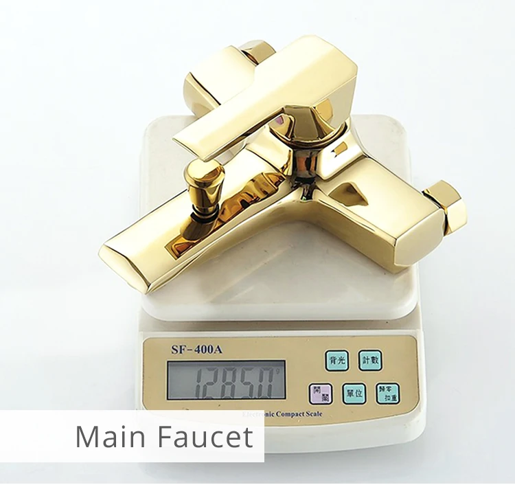 Sliding Bar Shower Set Shower Head and Shower Hose Golden Gold with Abs Ceramic Plated Modern Contemporary Polished 3-5 Years