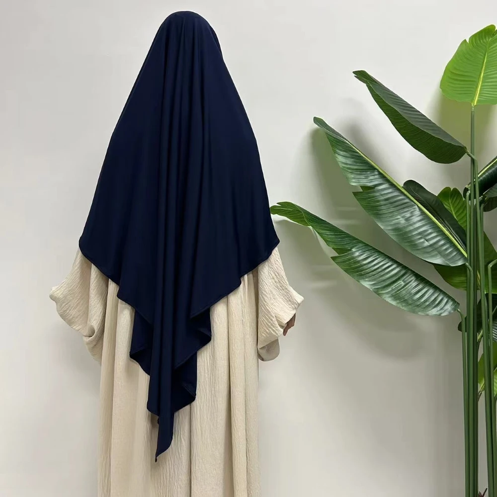 Premium Jersey Khimar EID Ramadan Muslim Women Modest Prayer Long Scarf Wholesale Islamic Clothing High Quality Stretchy Hijab