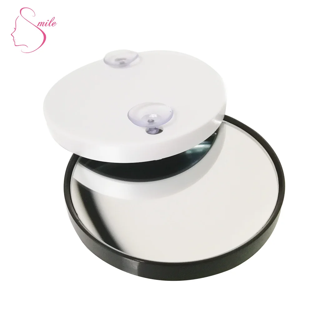 5X 7X 10x Custom Single Side Magnifying Mirror Small Round  Mirror With 2PCS Suction Cup Cosmetic Pocket Makeup Mirror no lights