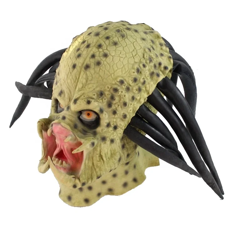 Scary Halloween Alien Predator Full Head Latex Mask Halloween Adults Horror Cosplay Masks Party Masks