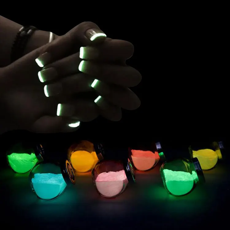 epoxy resin pigment glow in the dark pink  luminous powder for halloween nail art