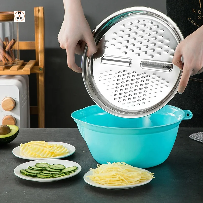 
Two-Piece Suit Stainless Steel Rice Washing Basin Household Kitchen Multi-Function Basin Set 