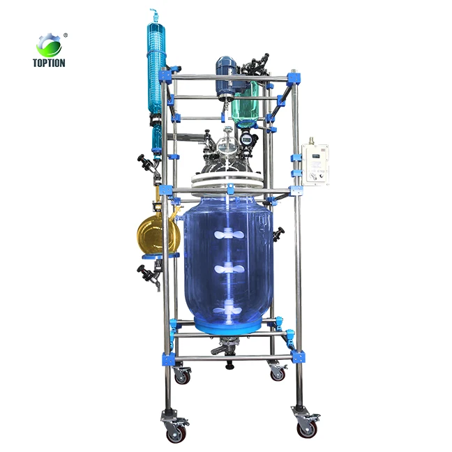 Jackated type impellers vacuum mixer 10 l reactor