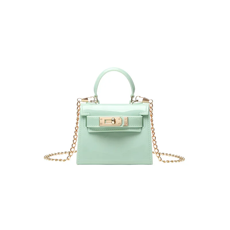 Wholesale Custom Logo Fashion Pvc Transparent Chain Crossbody Bag For Girls Cute Small Purses And Handbags Mini Jelly Kid Purse