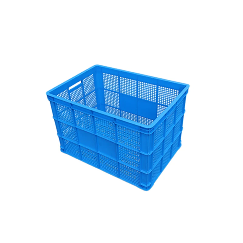 LK755 Plastic Turnover Basket Customizable Logo and Color for Logistics and Warehouse Storage Hot Product In-Stock for Sale