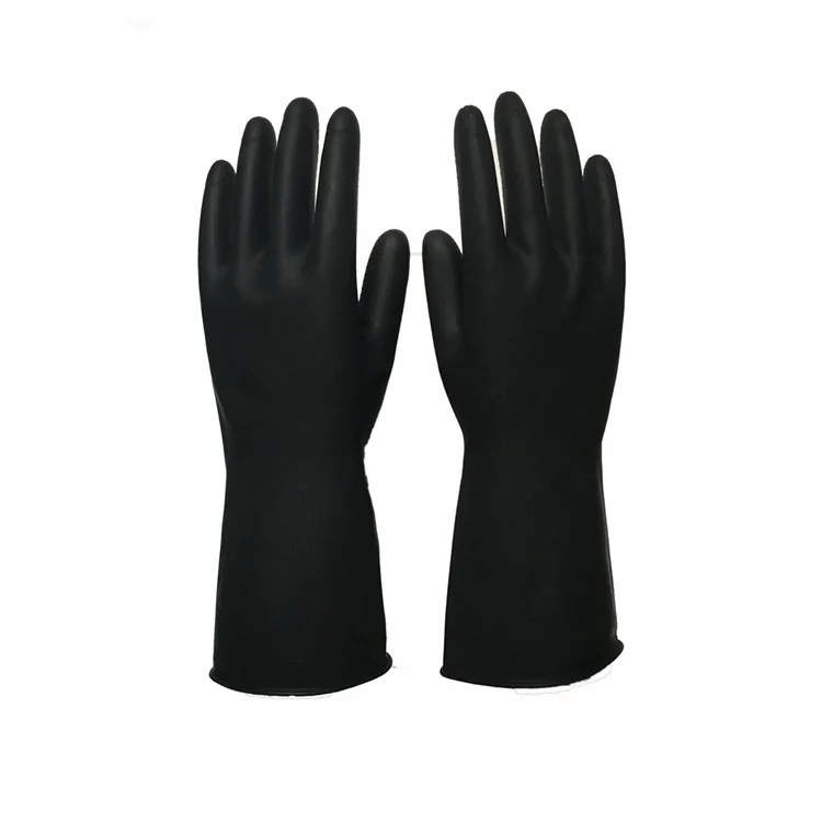 In Stock Wholesale Beef Tendon Latex Gloves Dishwashing Waterproof Household Gloves Industrial Wear-Resistant Rubber Gloves