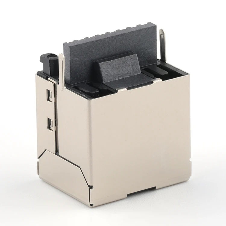 180Degree RJ45 Female Connector Jack Lan Network RJ45 8P8C A Type Female Connector