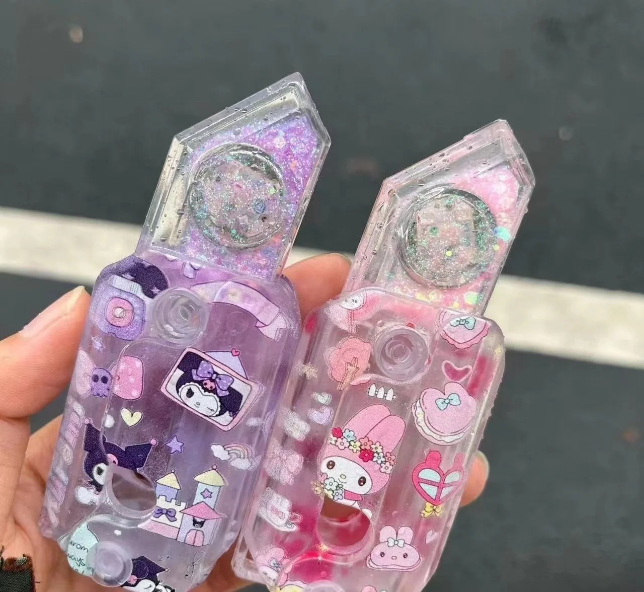 3d printed gravity radish knife Quicksand toy Kuromi large luminous plastic butterfly knife