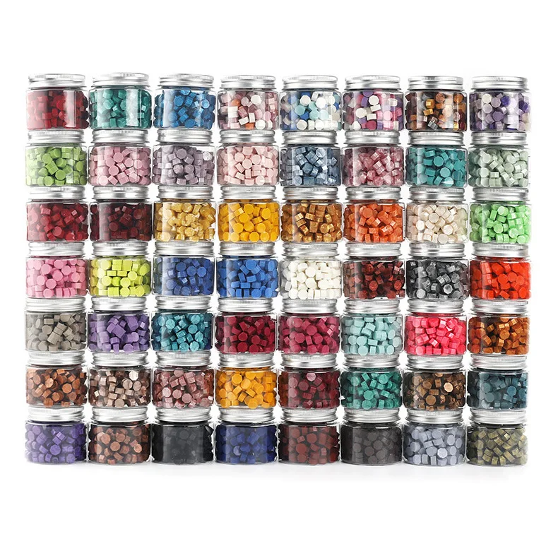 Герметизирующий воск в консервах с 180 бусинами в банке, доступно 68 цветов