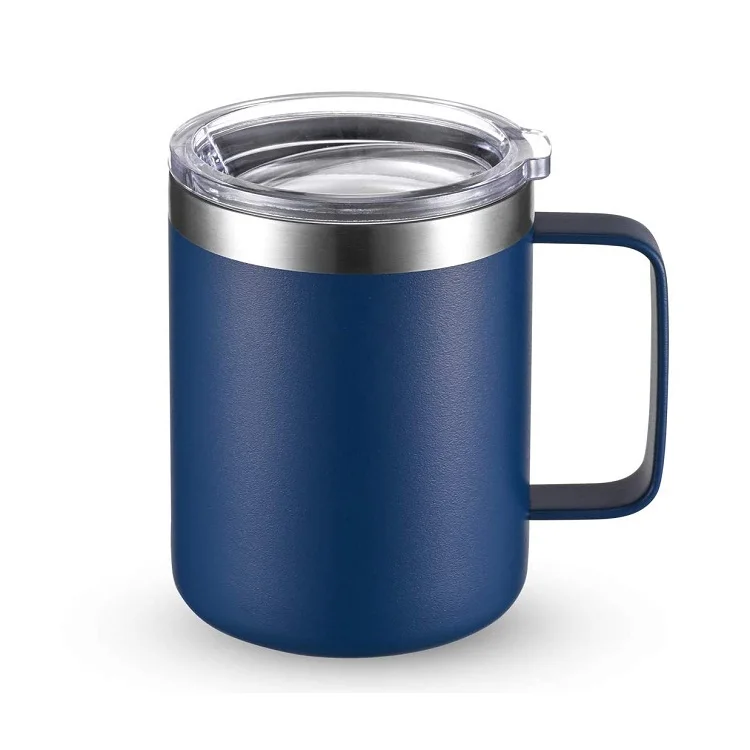 Stainless Steel Coffee Mug 10 oz, Vacuum Insulated Tumbler with Handle, Double Wall Tumbler Cup with Lid Camping