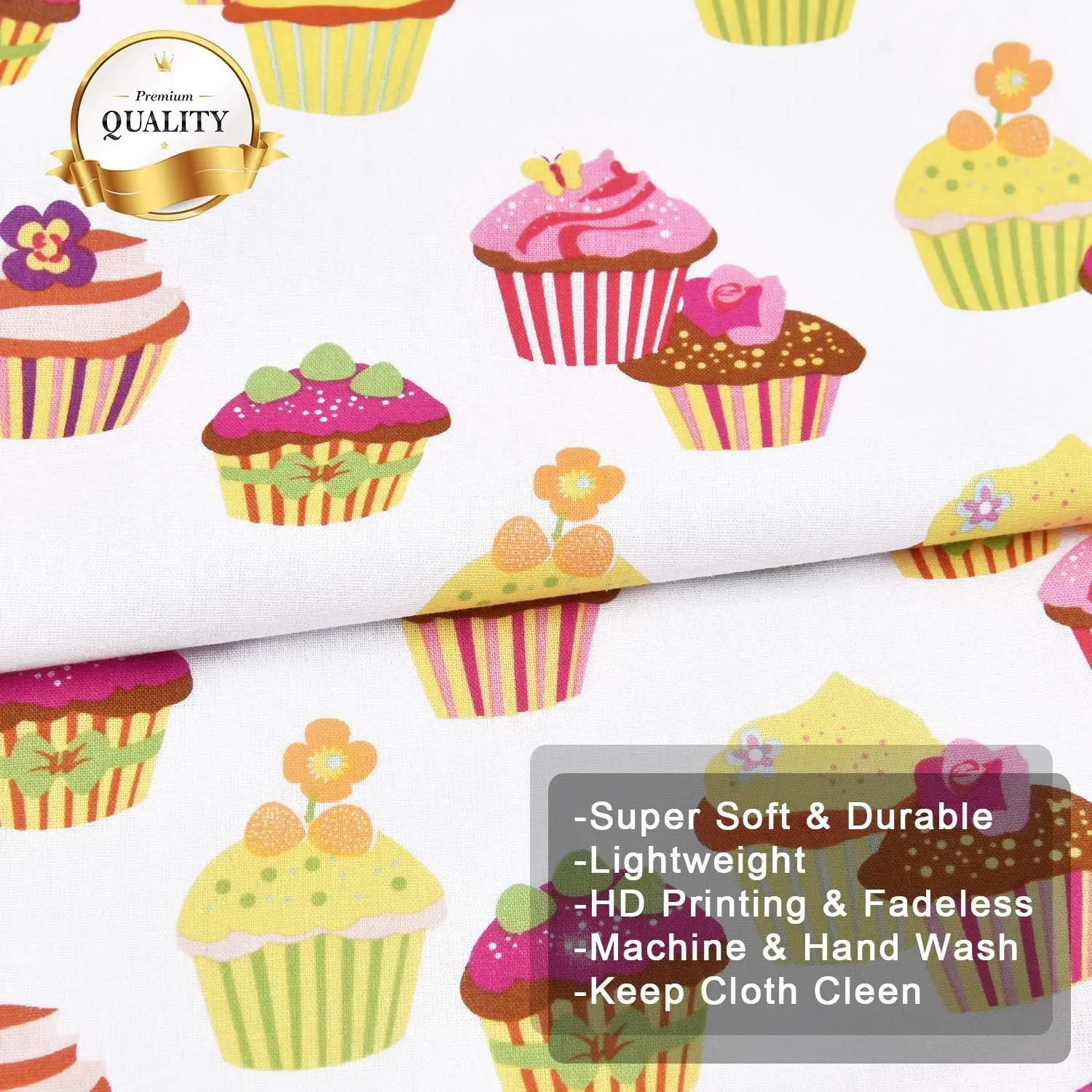 Cotton Parent and Child Aprons Cupcake Pattern Cute Baking Ruffles Apron Adjustable Kitchen Apron for Women and Daughters