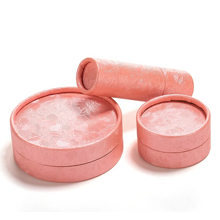 Eco cylinder packaging pink lip gloss round paper cosmetic lip balm deodorant lipstick paper tube
