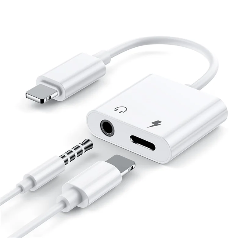 3.5 Jack Earphone For Lighting To 3.5mm Aux Headphones Adapter Audio Cable for Iphone 12 Charger Aux Audio Jack Adapter