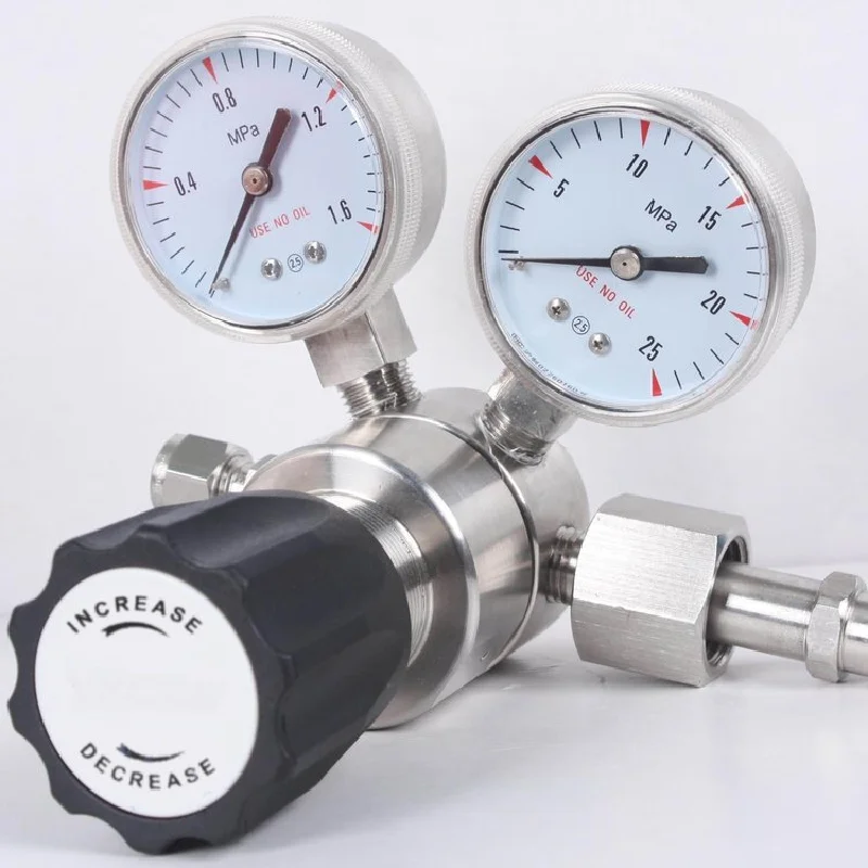 Hot sales acetylene gas cylinder pressure reducer shockproof  meter high  reducing