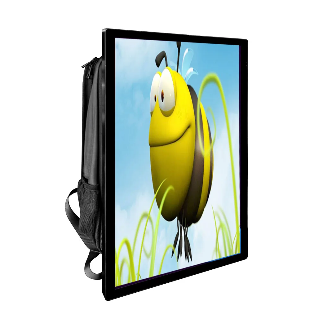 Portable LED Backpack for Mobile Billboards Light Walking Advertising Screen 21.5Inch Wifi Backpack Billboard Advertising Screen (1600431670496)