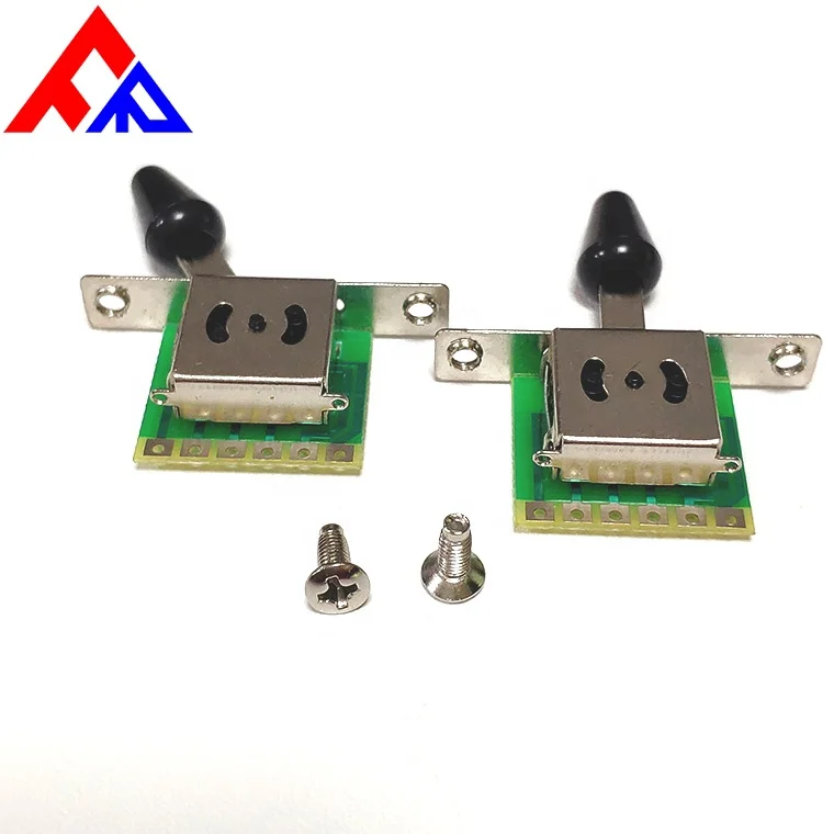 Manufacturer wholesale 5-way guitar switch horizontal style black and white pickup truck selector Flat electric guitar