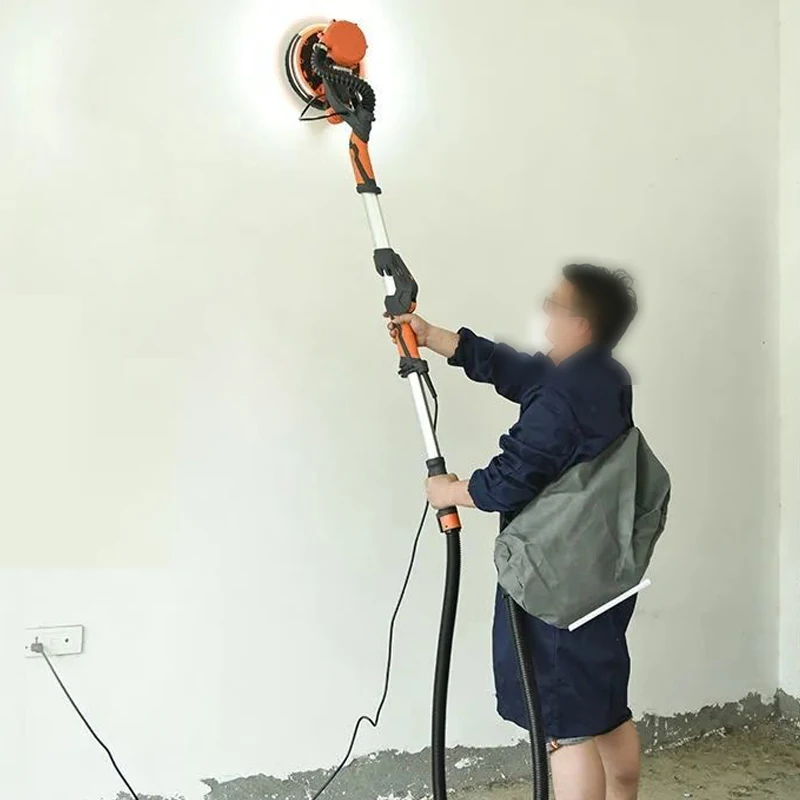 6 Speed Woodworking Home Improvement Sanding Discs Orbital Sander Drywall Sanders With Extendable Handle Vacuum