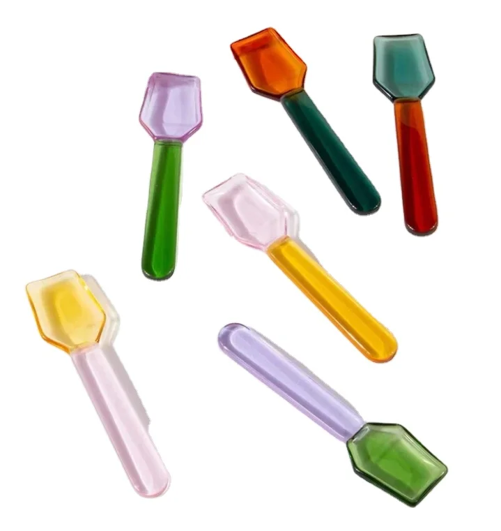 Wholesale custom  lce Cream Dessert Pudding Teaspoon Honey Sugar Scoop