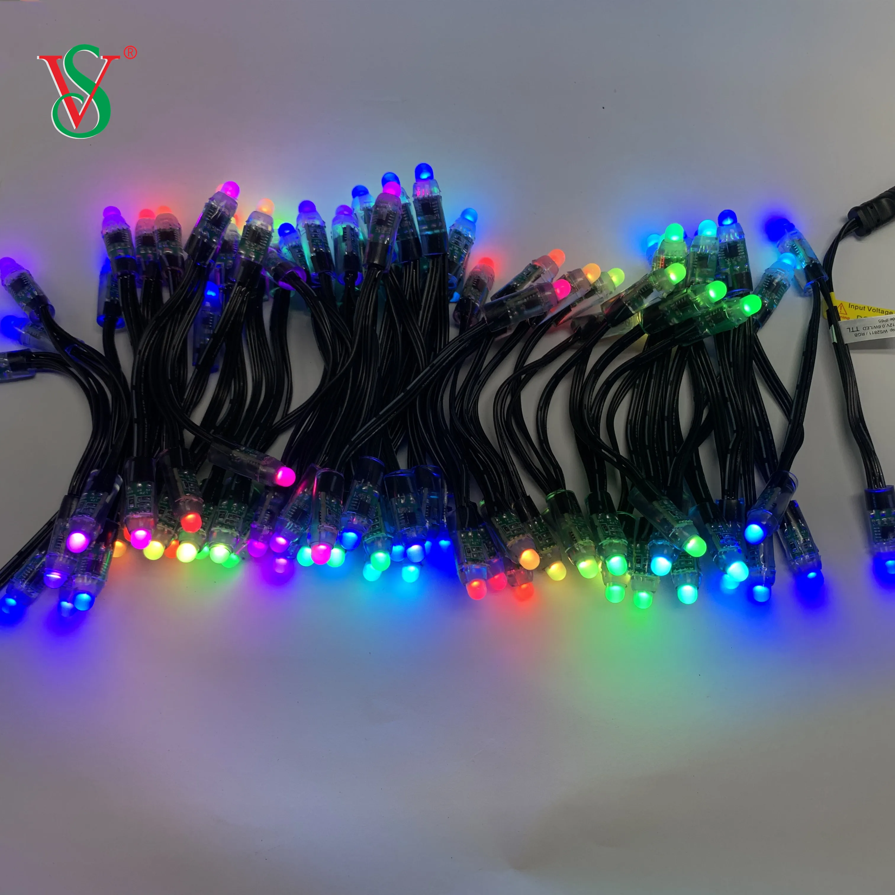WS2811IC RGB 12mm LED String Full Color 12V LED Pixels Module Waterproof IP68 Point Light