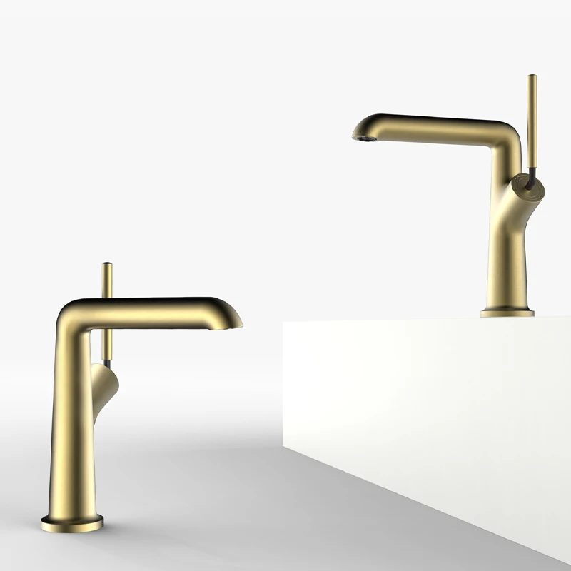 DQOK popular Contemporary bathroom exquisite art design brass wash basin faucet