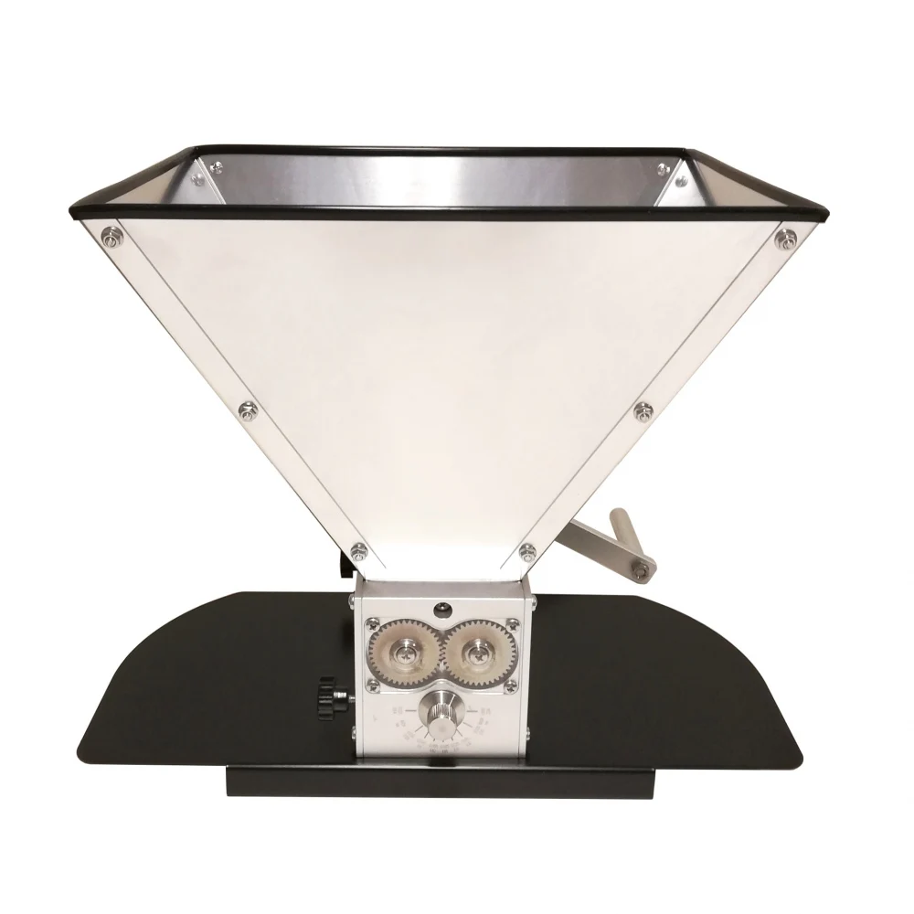 Stainless 3 rollers Homebrew Barley Grinder Crusher Malt Grain Mill with metal base for beer brewing