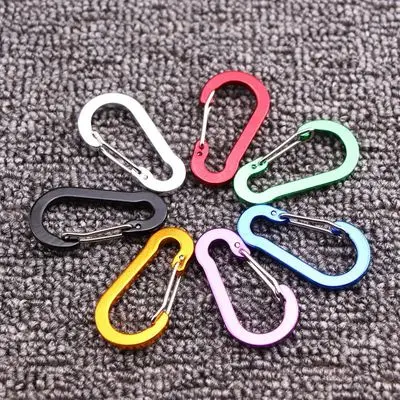 Manufacturers Supply High Quality No. 5 S-Shaped Spring Buckle Aluminum Alloy Carabiner Flat Wire Buckle