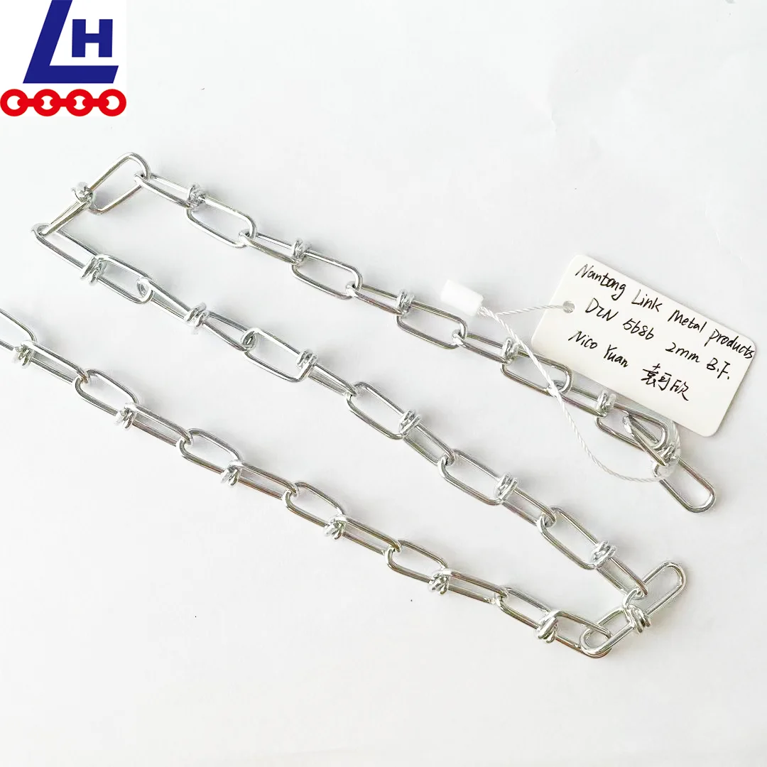 2.0mm DIN5686 Electro Galvanized Weldless  Chain Knotted Chain For Pet/Hang/Lifting