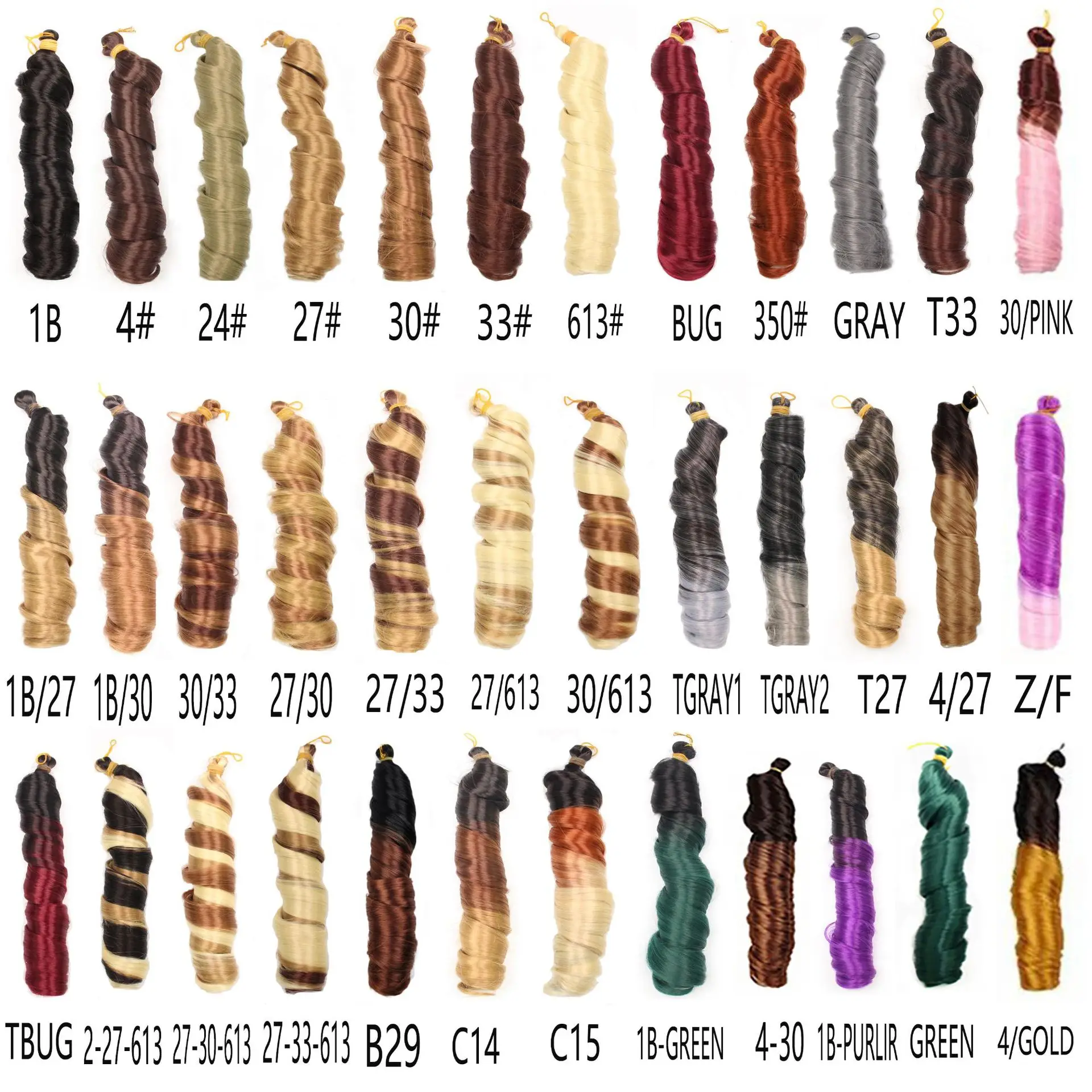 Wholesale Synthetic Crotchet Hair Piece Attachment Spiral French Curls Braiding Hair  Extensions