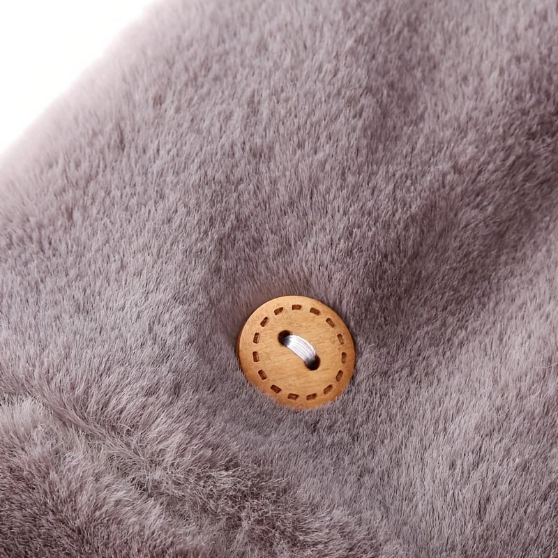 Women Cute Plush Thicken Mittens Warm Soft Plush Gloves Lovely Half Finger Fingerless Gloves