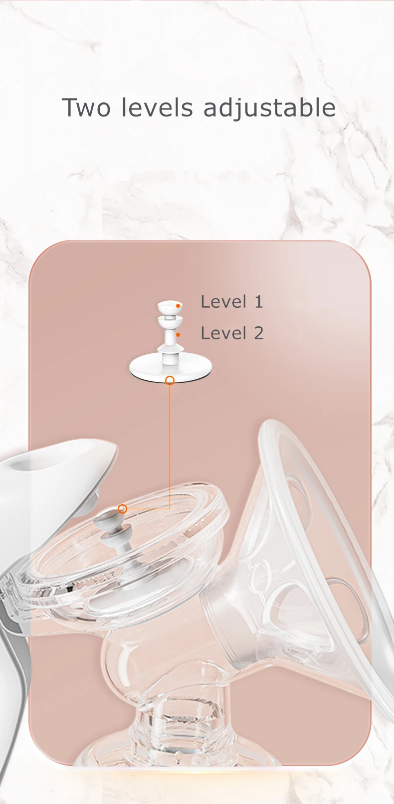 Bebebao Ergonomic design manual breast pump with two gear adjustable ,portable breast pump wireless