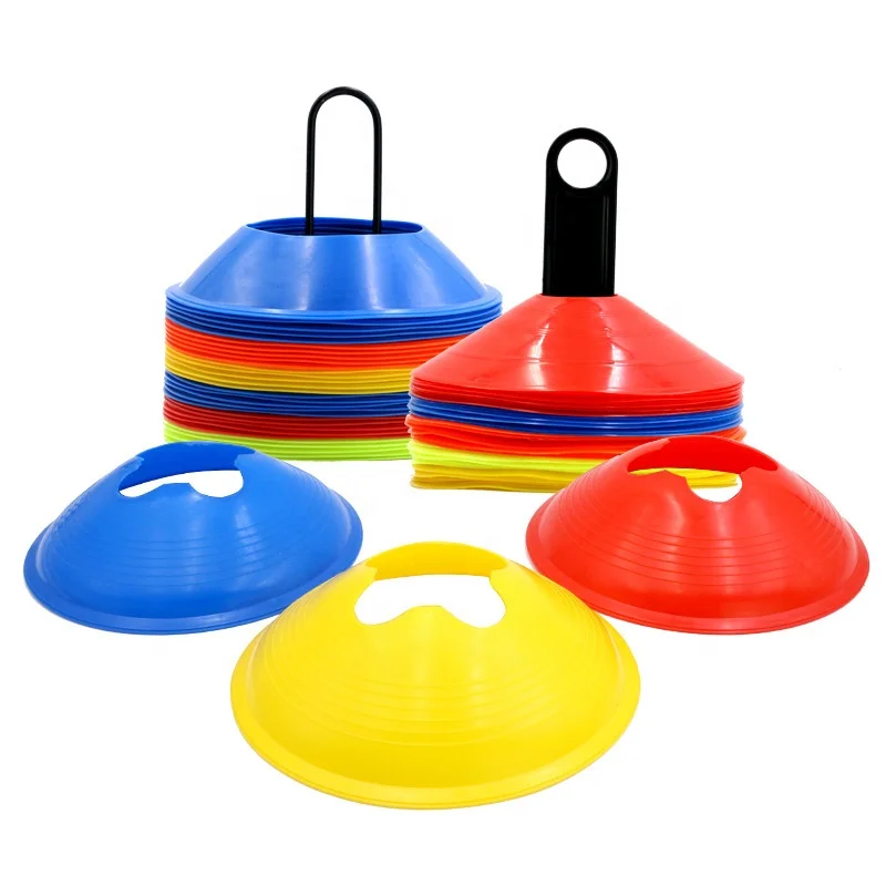 Football Training Marking Field Equipment  agility hurdle Multi Color Soccer Agility Speed Disc Cones Set With Holder ladder sp