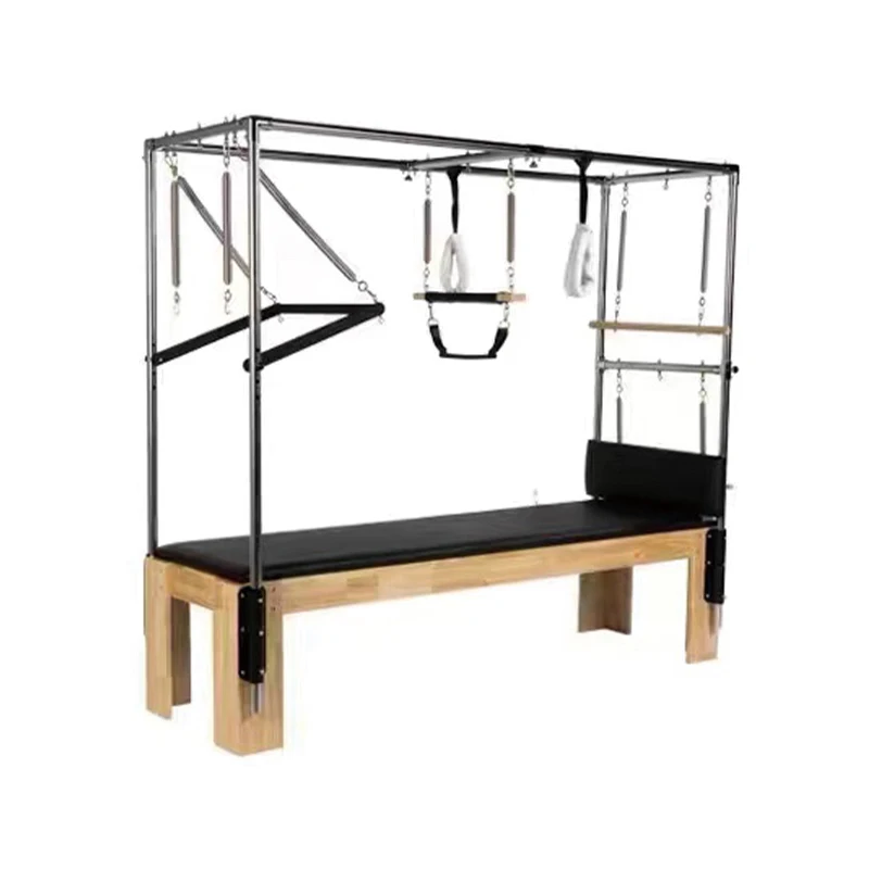 Three in one Multi function Professional Wood Equipment Reformer Machine Pilates Trapeze Table Cadillac Reformer Bed
