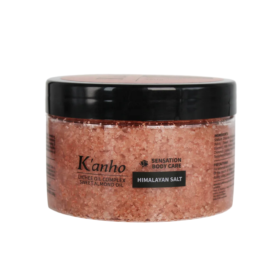 350g Kanho Luxury Vegan Private Label Organic Crystal Body Wholesale Supplier Natural Himalaya Herbal Epsom Bath Salt Factory