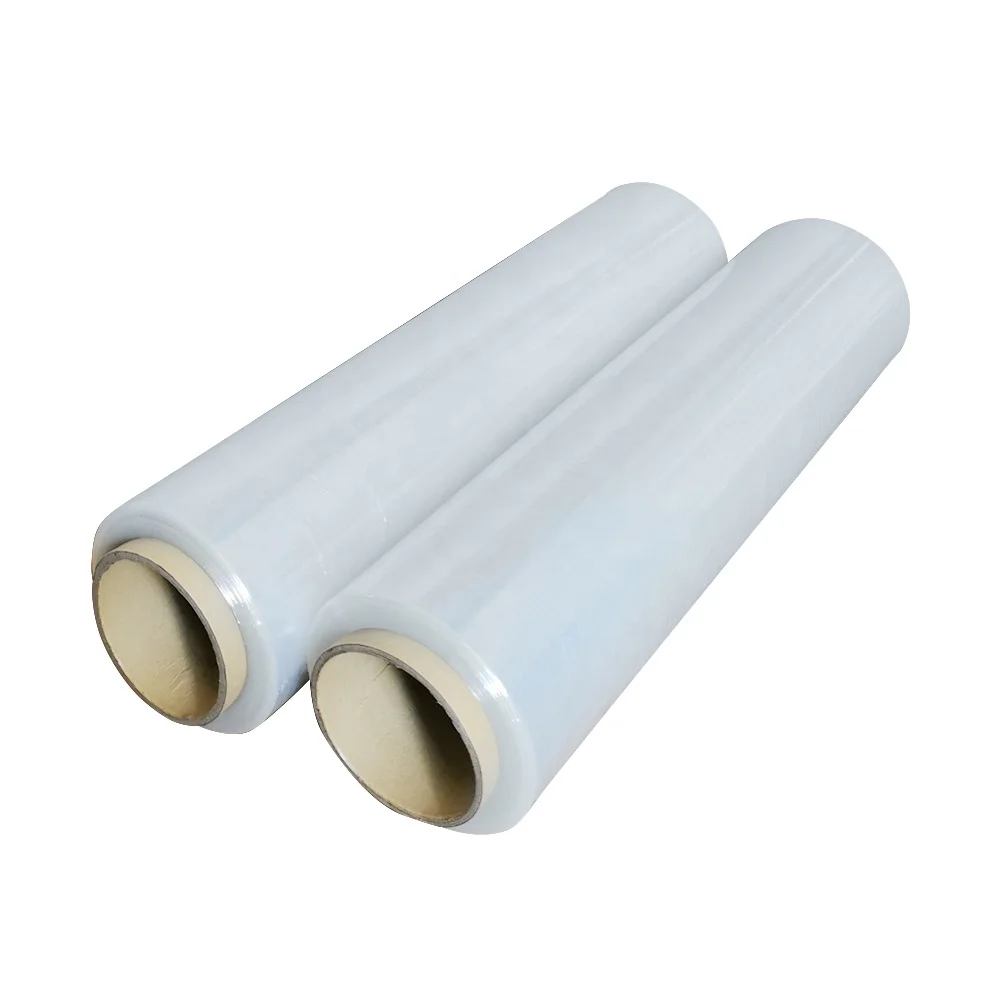 15mic or 30mic Color Lldpe Stretch Film Jumbo Roll Factory Price Pallet Wrap Transparent Pe   Wrapping Packing 3.5kg