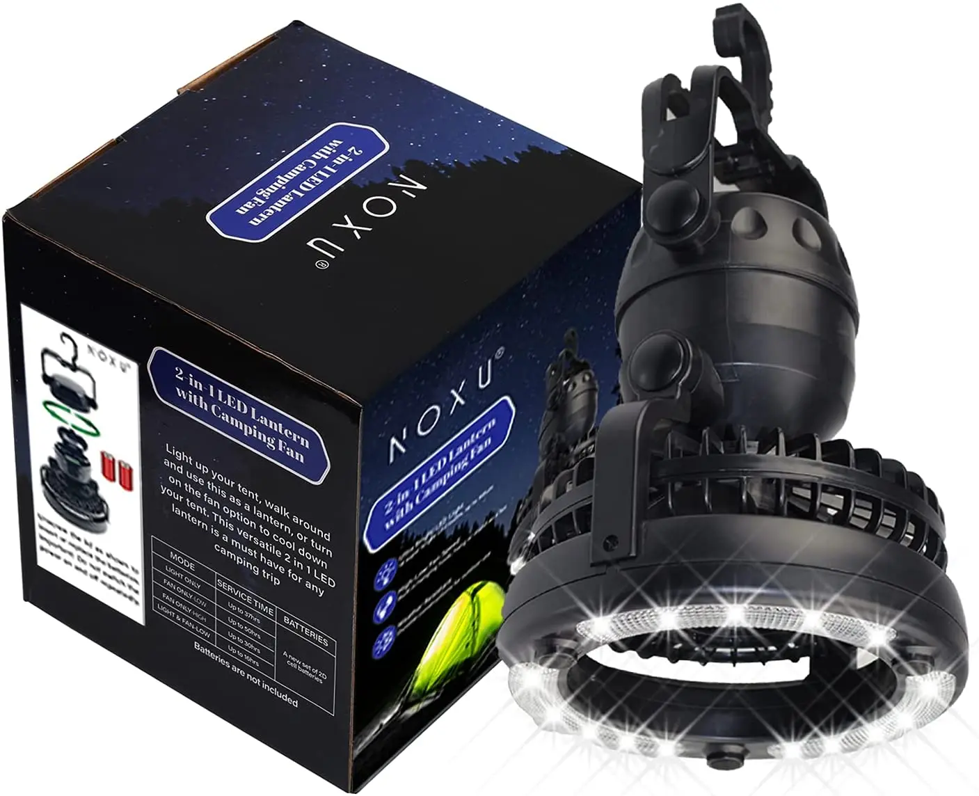 LED fan light outdoor tent multifunctional 18LED camping light two-in-one camping fan light