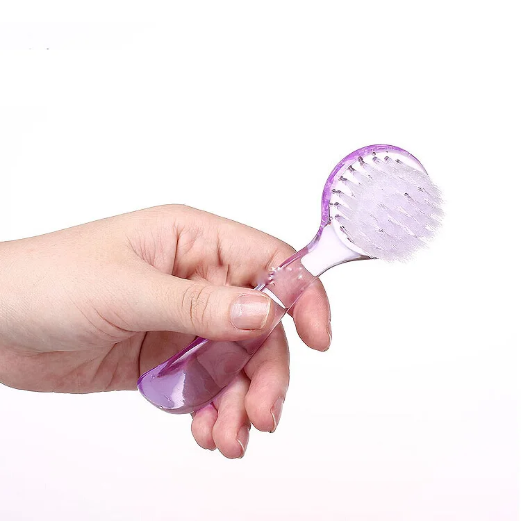 SZ038 Pink blue transparent white rose acrylic nail cleansing dust brush