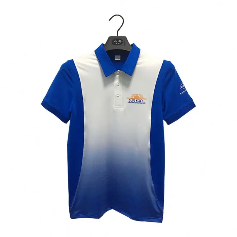 100% Polyester Spandex For Company Staff Custom Made Pattern S Dye Sublimation Polo Shirts