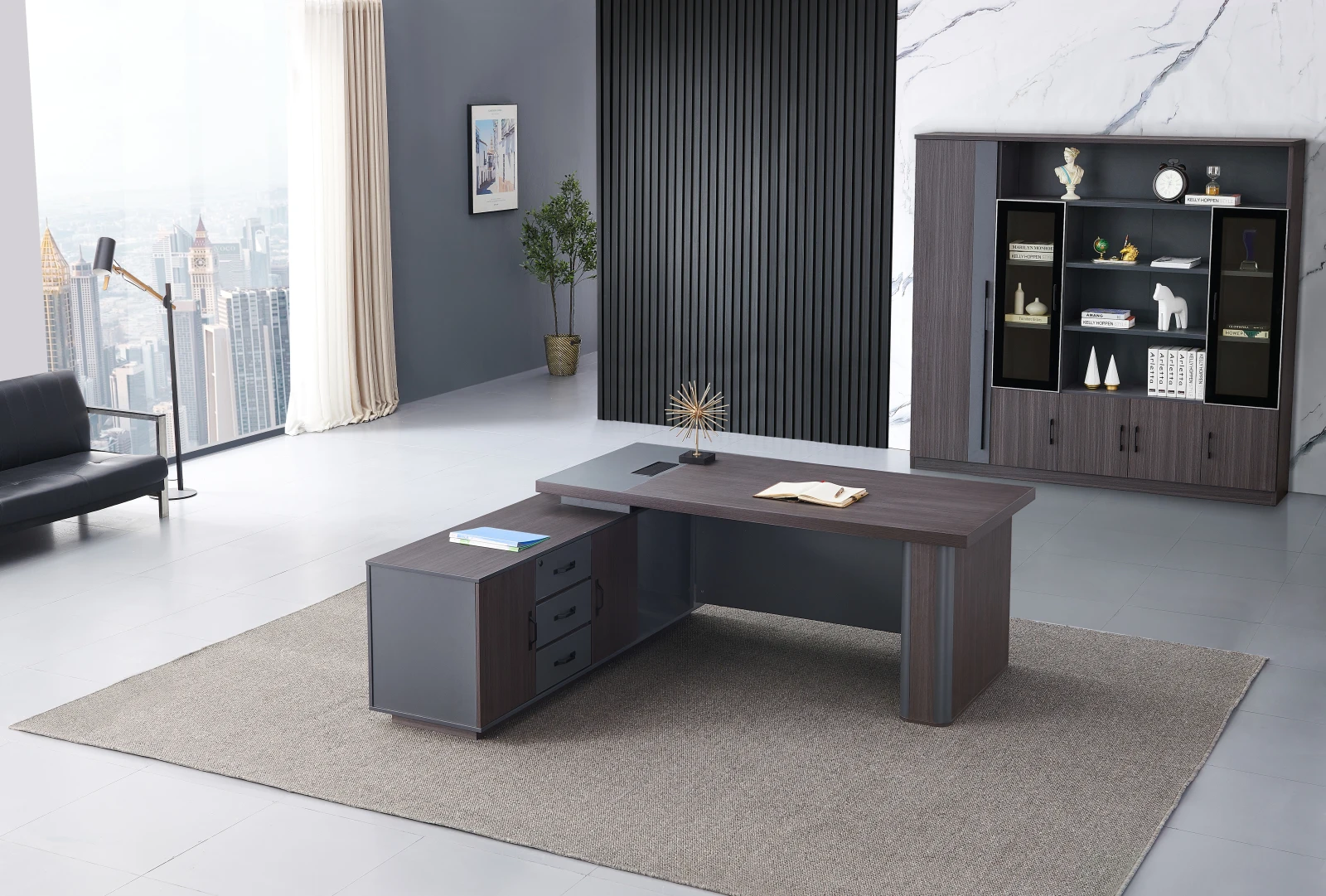 New modern office furniture latest office desk luxury design 200cm ceo executive desk manager L shaped office table