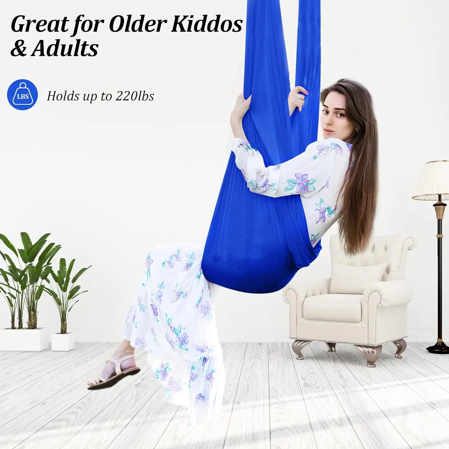 Swing Indoor Outdoor For Kids Therapy Swing For Kids Swing Hammock For Child & Adult With Autism(Double Layer)