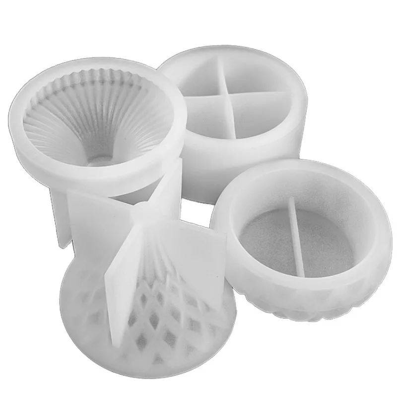 Fast Delivery New Style Crown Shape Crystal Round Striped Storage Box Resin Silicone Mold For DIY Making