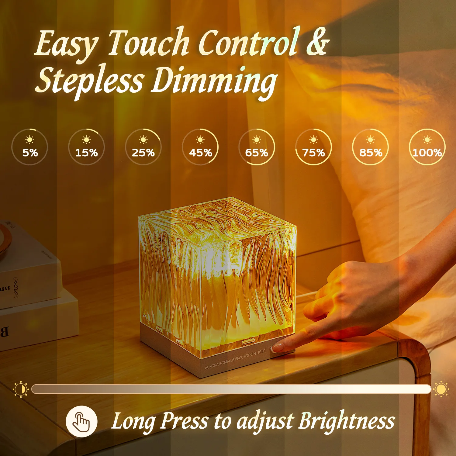 Bedside Starry Star Aurora Projector Night Lamp Universe Star Sky Northern Light Projector Lamp with Music Speaker