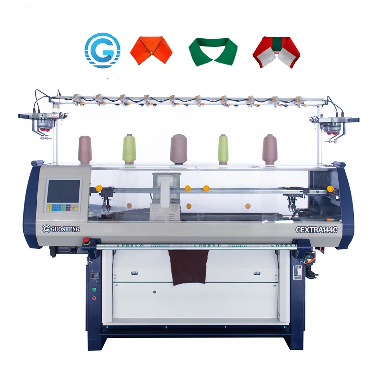 Guosheng collar Machine Knitting Price,Single system sweater flat knitting machine