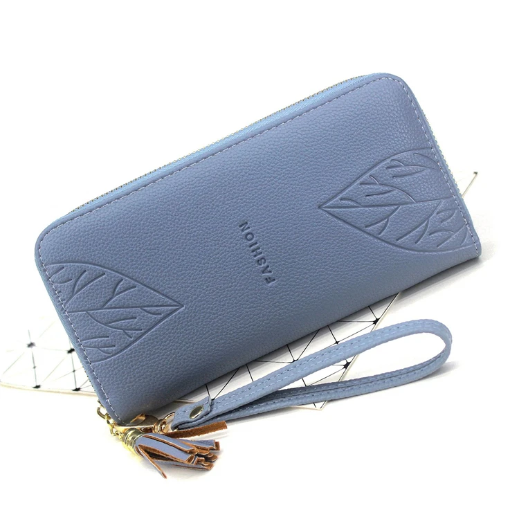 Promotion Cheap High Quality PU Leather Wallet Women With Debossed Logo